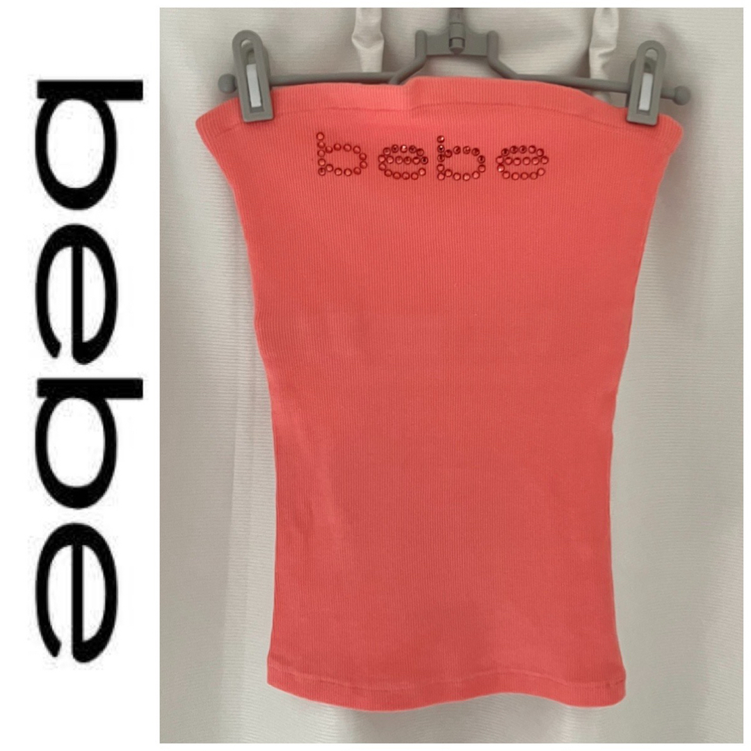 BeBe(ベベ)の【アメリカ製♡】bebe♡ ラインストーン リブ チューブトップ レディースのトップス(ベアトップ/チューブトップ)の商品写真