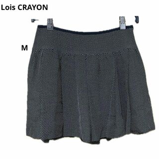 Lois CRAYON ロイスクレヨン ミニ スカート ブラック ドット M