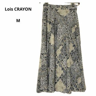 ロイスクレヨン(Lois CRAYON)の美品 Lois CRAYON ロイスクレヨン フレア スカート M 総柄(ロングスカート)