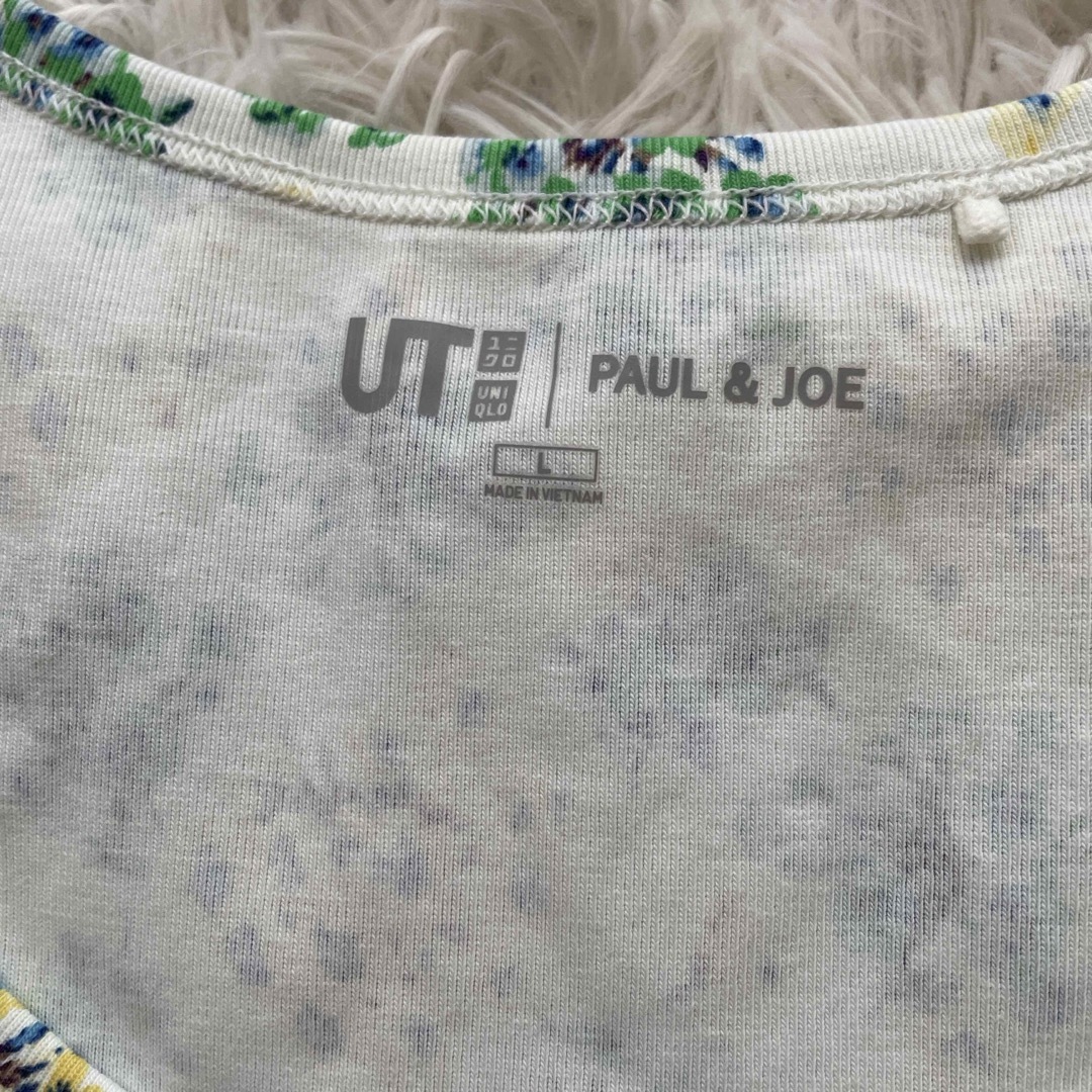UNIQLO(ユニクロ)のユニクロ/ポール&ジョー　半袖ショートトップス　サイズL レディースのトップス(Tシャツ(半袖/袖なし))の商品写真