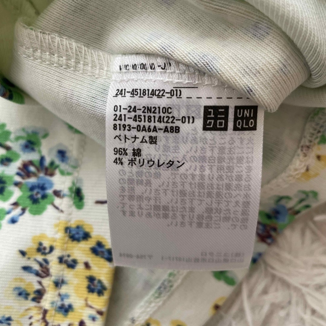 UNIQLO(ユニクロ)のユニクロ/ポール&ジョー　半袖ショートトップス　サイズL レディースのトップス(Tシャツ(半袖/袖なし))の商品写真