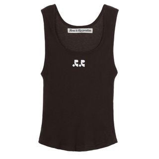 クレージュ(Courreges)の RR LOGO SHORT TANK TOP - BROWN(タンクトップ)