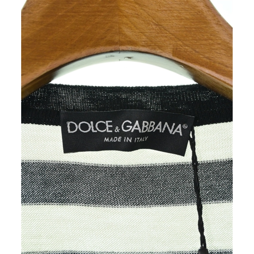 DOLCE&GABBANA(ドルチェアンドガッバーナ)のDOLCE&GABBANA カーディガン 40(M位) 白x黒(ボーダー) 【古着】【中古】 レディースのトップス(カーディガン)の商品写真