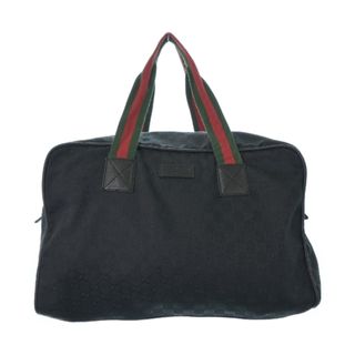 グッチ(Gucci)のGUCCI グッチ ボストンバッグ - 黒系(総柄) 【古着】【中古】(ボストンバッグ)