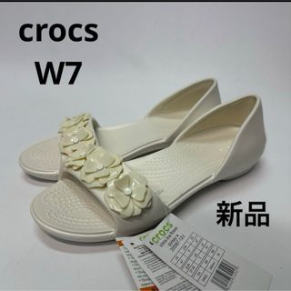 クロックス(crocs)のクロックス サンダル リナ フラワー ドルセー レディース サンダル　W7 23(サンダル)