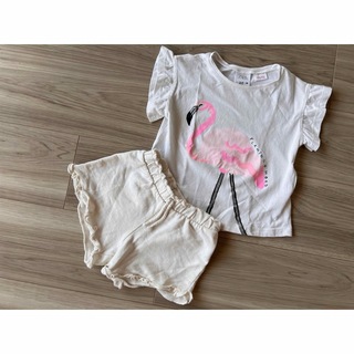 ザラ(ZARA)のZara baby 12-18m 86㎝　Tシャツ　ショートパンツセット(シャツ/カットソー)