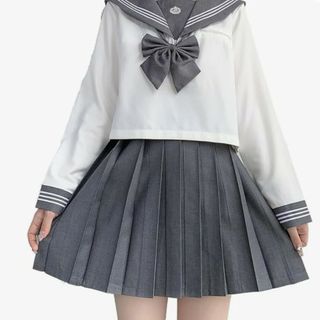 セーラー服コスプレ3点セット　アニメ制服JK女子高生コンカフェ(コスプレ)