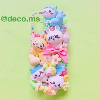 デコ電　デコスマホ　ちいかわ　ももんが　スマホデコ　(スマホケース)