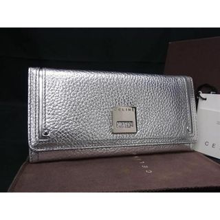 セリーヌ(celine)の■新品■未使用■ CELINE セリーヌ レザー 二つ折り 長財布 ウォレット レディース シルバー系 AW5502(財布)