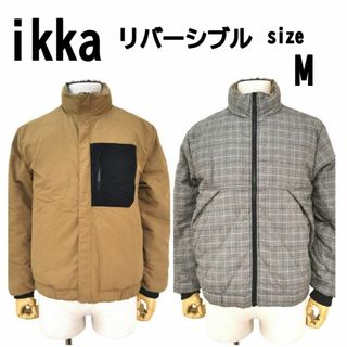 【M】ikka イッカ メンズ リバーシブル ジャケット 中綿入り 暖か秋冬向け(ブルゾン)