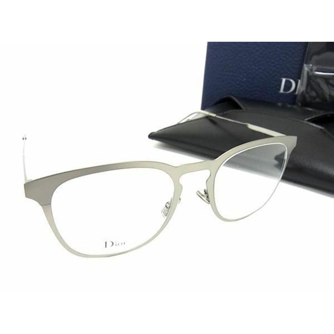 DIOR HOMME(ディオールオム)の■新品同様■ DIOR HOMME ディオールオム Dior0214 51□210 R81 150 眼鏡 メガネ めがね レディース メンズ シルバー系 AU1233 メンズのファッション小物(その他)の商品写真