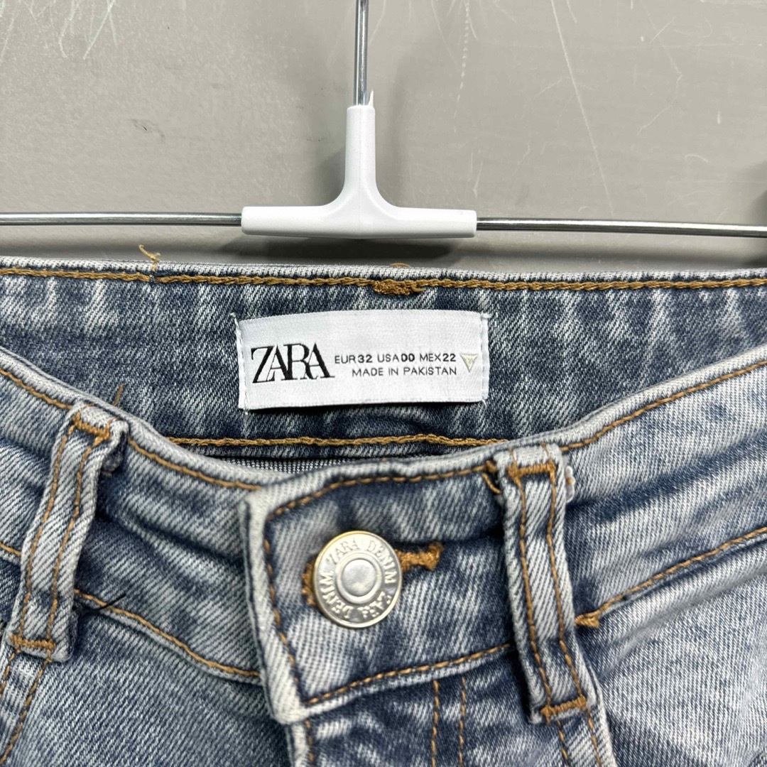 ZARA(ザラ)のZARA 32 ハイライズ　スキニー　デニム　ハイウエスト　アンクル丈　ブルー レディースのパンツ(デニム/ジーンズ)の商品写真