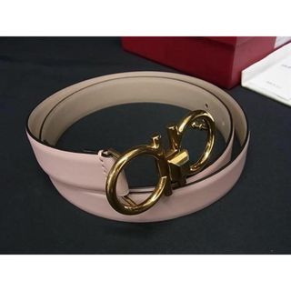 サルヴァトーレフェラガモ(Salvatore Ferragamo)の■新品同様■ Salvatore Ferragamo フェラガモ ダブルガンチーニ レザー ゴールド金具 ベルト 表記サイズ M 80 ピンク系 AU1258(その他)