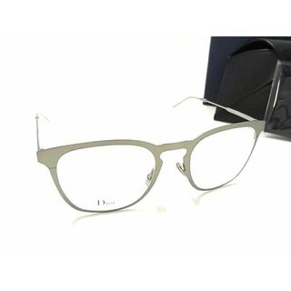 ■新品同様■ DIOR HOMME ディオールオム 0214 メガネ 眼鏡 メンズ レディース シルバー系 AU1209