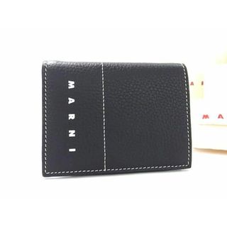 マルニ(Marni)の■新品■未使用■ MARNI マルニ レザー 二つ折り 財布 ウォレット レディース ブラック系 FC0014(その他)