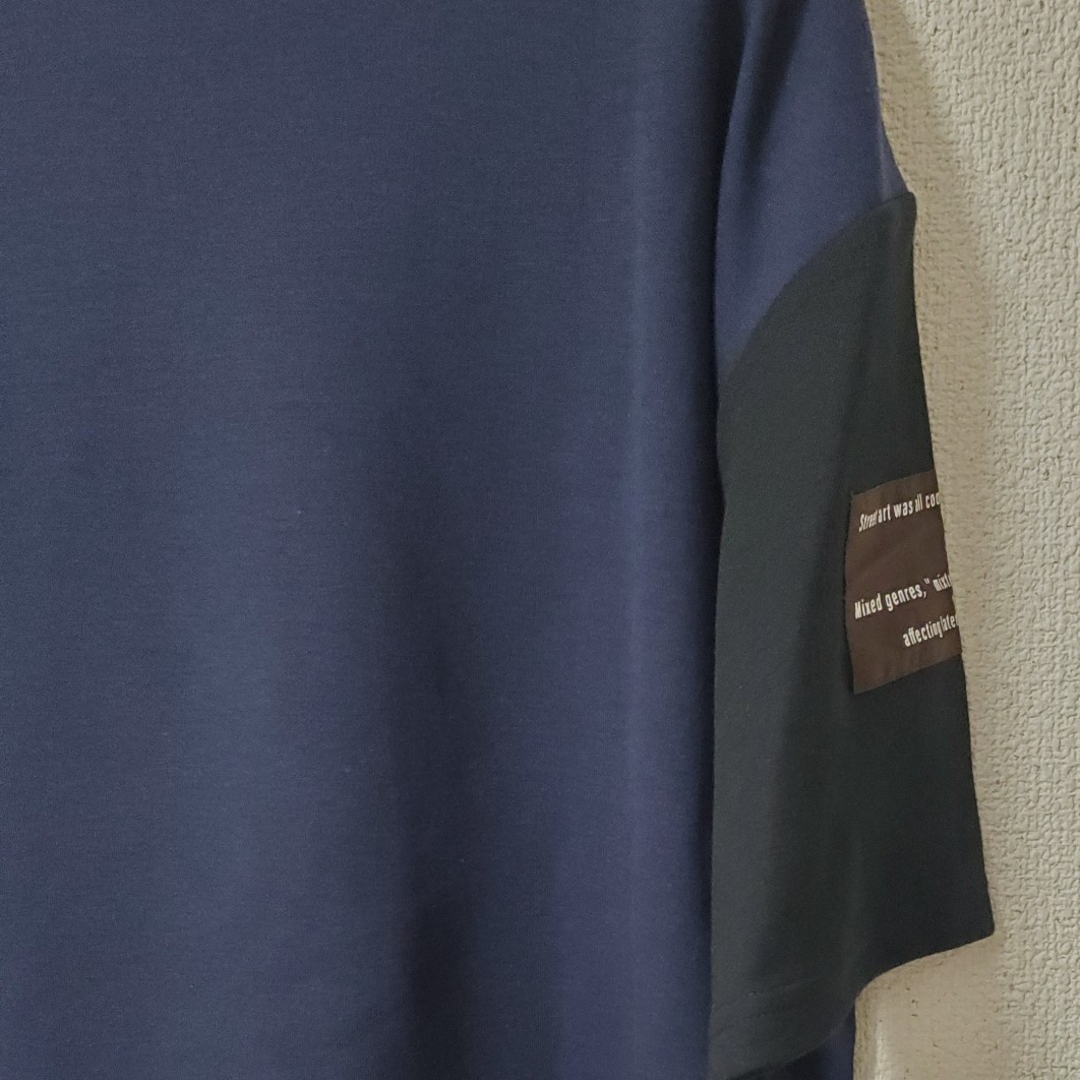 新品　黒✕紺　ポケット付きカットソー メンズのトップス(Tシャツ/カットソー(半袖/袖なし))の商品写真