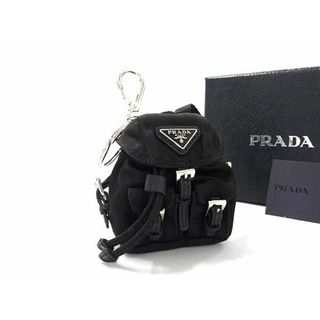 プラダ(PRADA)の■新品同様■ PRADA プラダ テスートナイロン バッグモチーフ キーホルダー キーリング チャーム レディース ブラック系 AV8895(その他)