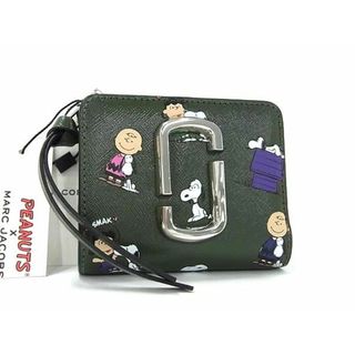 MARC JACOBS - ■新品■未使用■ MARC JACOBS マークジェイコブス ピーナッツコラボ スヌーピー レザー 二つ折り 財布 ウォレット グリーン系 AV8858