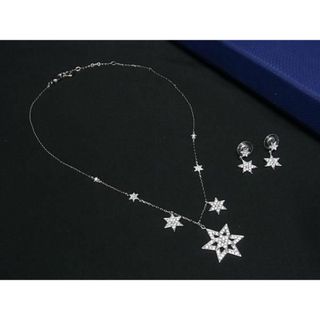 スワロフスキー(SWAROVSKI)の■極美品■ SWAROVSKI スワロフスキー ラインストーン ネックレス ピアス アクセサリー 2点セット シルバー系 BF7074(ネックレス)