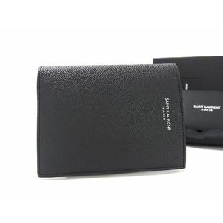 サンローラン(Saint Laurent)の■新品■未使用■ SAINT LAURENT サンローラン レザー 二つ折り 財布 ウォレット レディース ブラック系 FC0042(その他)