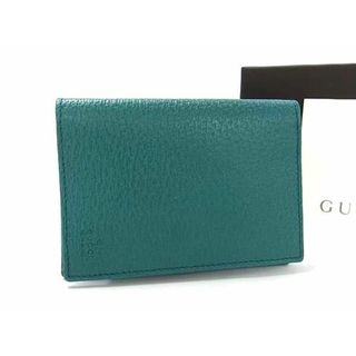 グッチ(Gucci)の■新品■未使用■ GUCCI グッチ 115265 レザー カードケース カード入れ 名刺入れ メンズ レディース グリーン系 AY0854(その他)