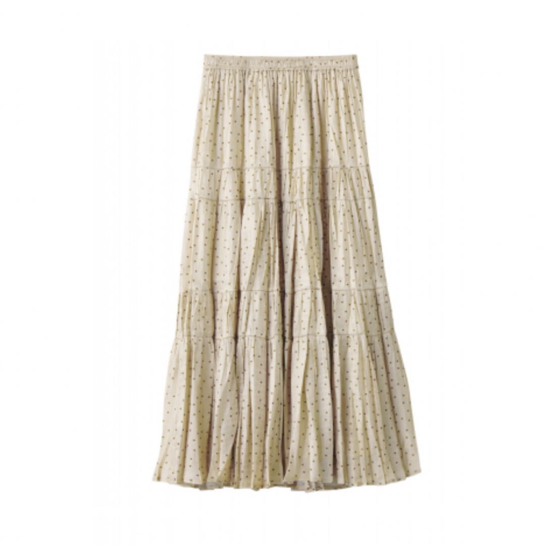 COCO DEAL(ココディール)のリリアンカラットサテンティアードドットスカート レディースのスカート(ロングスカート)の商品写真