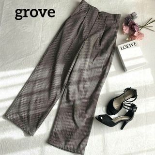 グローブ(grove)のgrove グローブ　パンツ　裏起毛　チェック柄　秋冬　暖かい　シンプル　防寒(カジュアルパンツ)