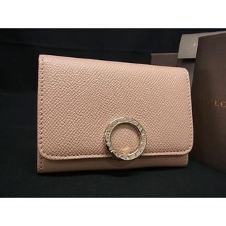 ■新品同様■ BVLGARI ブルガリブルガリ レザー カードケース カード入れ 名刺入れ レディース ピンクベージュ系 AW5524