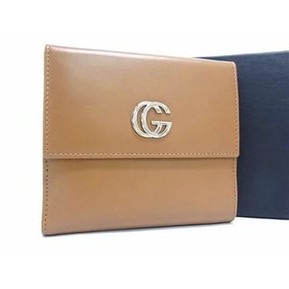 グッチ(Gucci)の■新品同様■ GUCCI グッチ 035 2149 2238 GGマーモント レザー 二つ折り 財布 ウォレット レディース ブラウン系 AW5500(長財布)