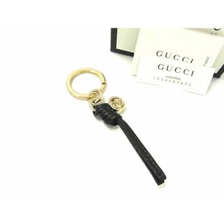 グッチ(Gucci)の■新品同様■ GUCCI グッチ インターロッキングG レザー キーリング キーホルダー チャーム レディース メンズ ブラック系 AV9115(その他)