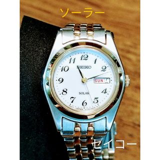 セイコー(SEIKO)のAE32　セイコー　ソーラー時計　　　稼働品　曜日・日付つき(腕時計)