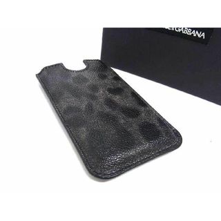 ■新品■未使用■ DOLCE＆GABBANA ドルチェ&amp;ガッバーナ PVC 総柄 スマホケース スマホ入れ レディース グレー系×ブラック系 BF7081