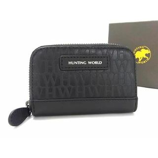 HUNTING WORLD - ■新品■未使用■ HUNTING WORLD ハンティングワールド レザー 総柄 コインケース コインパース 小銭入れ メンズ ブラック系 BF7069