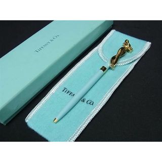 ■新品同様■ TIFFANY＆Co ティファニー リボン ツイスト式 ボールペン 文房具 筆記用具 ステーショナリー ティファニーブルー AW5328