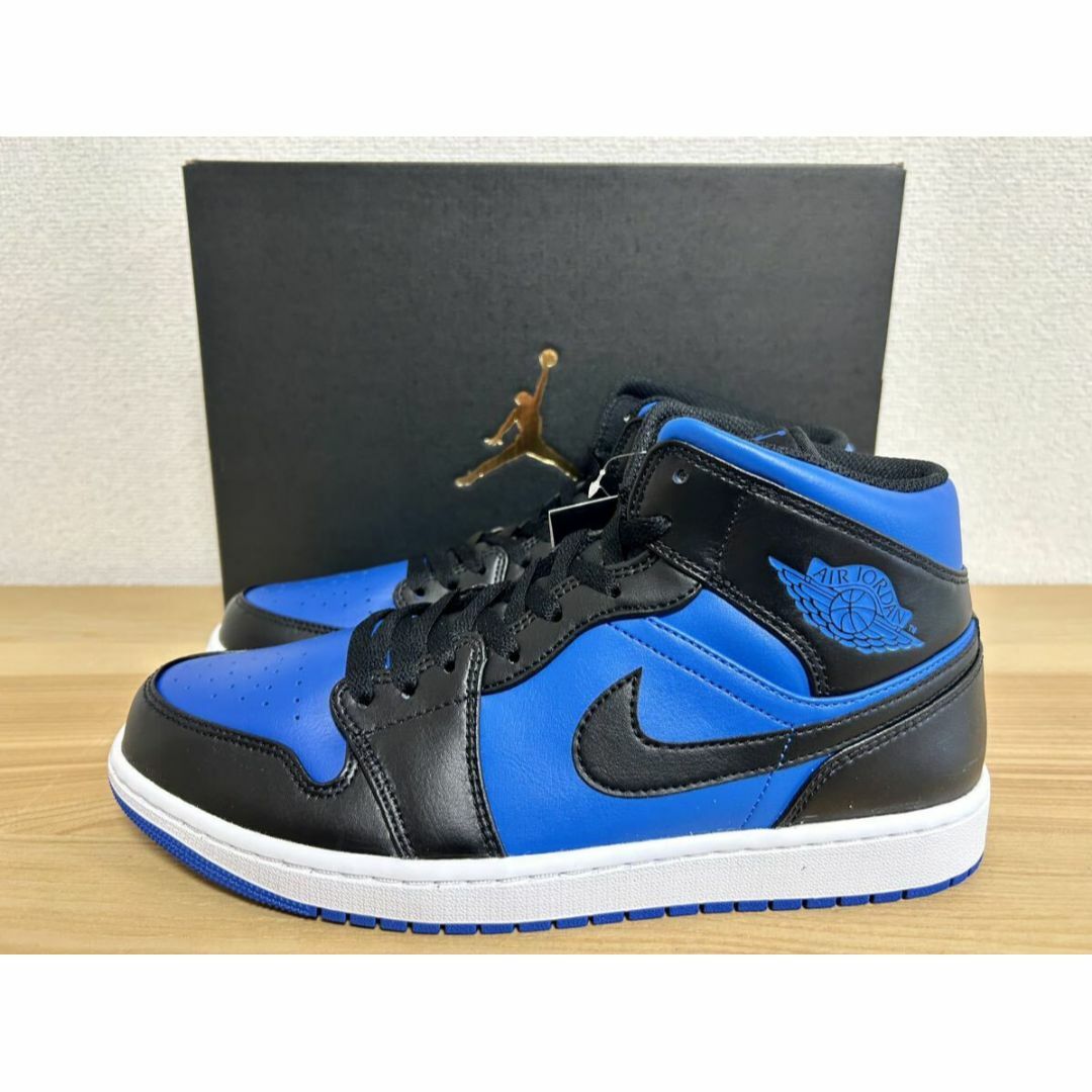 NIKE(ナイキ)のナイキ エア ジョーダン 1 MID 28.5㎝ 新品 ブラック/ロイヤルブルー メンズの靴/シューズ(スニーカー)の商品写真