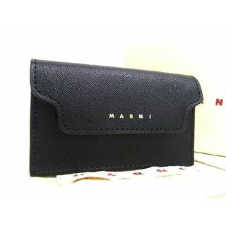 マルニ(Marni)の■新品■未使用■ MARNI マルニ レザー 名刺入れ カードケース カード入れ メンズ レディース ブラック系 AW5303(その他)