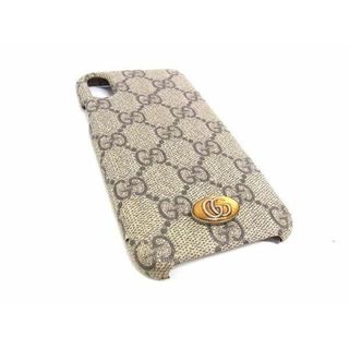 グッチ(Gucci)の■美品■ GUCCI グッチ 587672 GGマーモント GG柄 PVC iPhoneX/XS 対応 アイフォンケース スマホケース ブラウン系 AZ0961(その他)