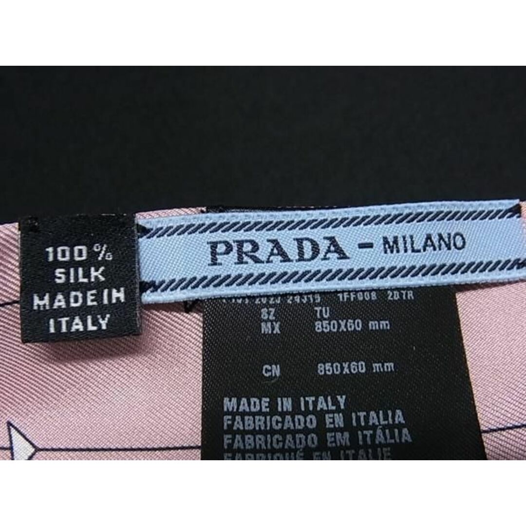 PRADA(プラダ)の■新品■未使用■ PRADA プラダ シルク100% ツイリー リボンスカーフ レディース ピンク系 FA4210 レディースのアクセサリー(その他)の商品写真