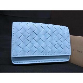 ボッテガヴェネタ(Bottega Veneta)の■新品同様■ BOTTEGA VENETA ボッテガヴェネタ イントレチャート レザー カードケース カード入れ 名刺入れ ライトブルー系 FA3855(その他)