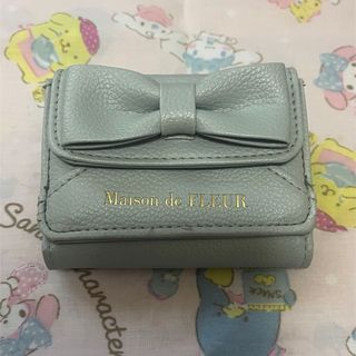 メゾンドフルール(Maison de FLEUR)のメゾンドフルール カードケース ミニ財布 Maison de FLEUR 水色(財布)