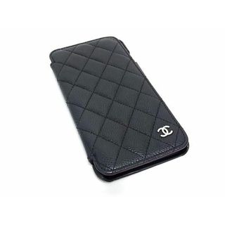 シャネル(CHANEL)のCHANEL シャネル ココマーク マトラッセ キャビアスキン iPhone6Plus/6S Plus 対応 アイフォンケース スマホケース ブラック系 AV8951(その他)