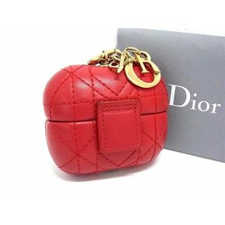 ディオール(Dior)の■美品■ ChristianDior ディオール レディディオール カナージュ レザー AirPods Proケース イヤホンケース レディース レッド系 AS7396(その他)