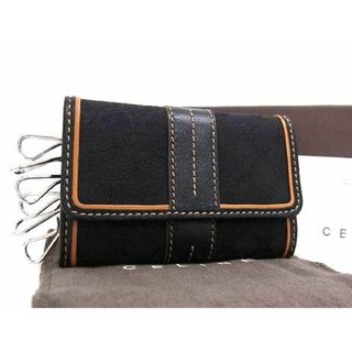 セリーヌ(celine)の■新品■未使用■ CELINE セリーヌ マカダム柄 キャンバス×レザー 6連 キーケース 鍵入れ メンズ レディース ブラック系 AW1852(その他)