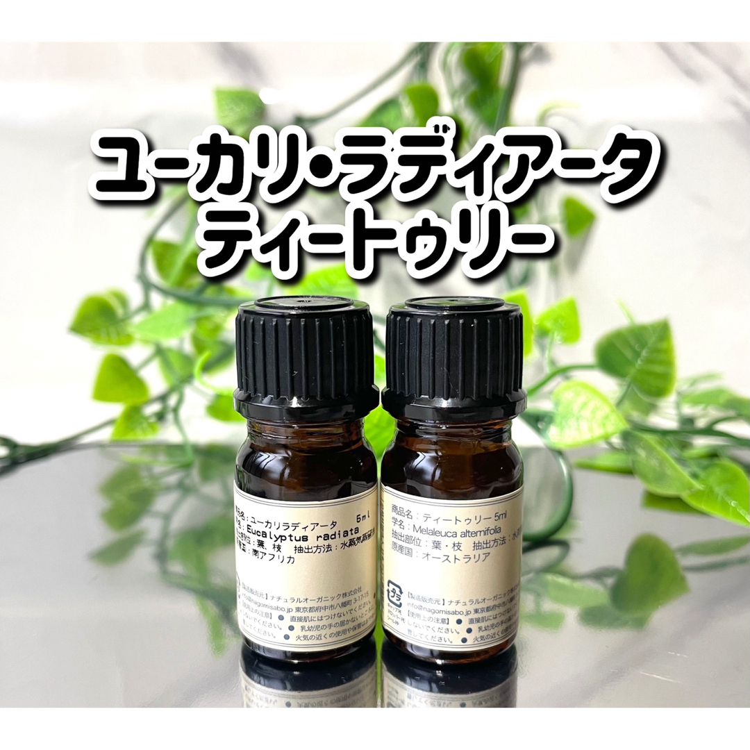 ティートゥリー ユーカリラディアータ 5ml アロマオイル 天然精油 花粉症殺菌 コスメ/美容のリラクゼーション(エッセンシャルオイル（精油）)の商品写真