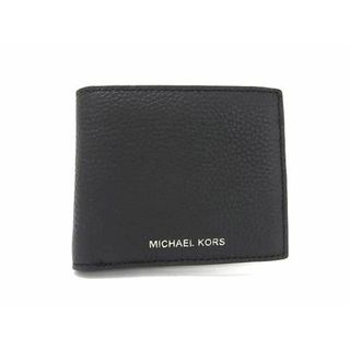 マイケルコース(Michael Kors)の■極美品■ MICHAEL KORS マイケルコース レザー 二つ折り 財布 ウォレット 札入れ 小銭入れ メンズ ブラック系 AW1871(その他)