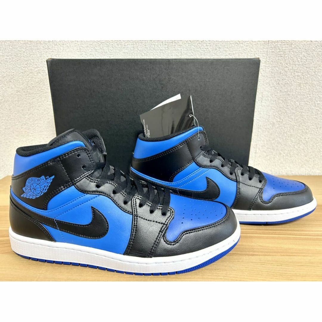 NIKE(ナイキ)のナイキ エア ジョーダン 1 MID 28.0㎝ 新品 ブラック/ロイヤルブルー メンズの靴/シューズ(スニーカー)の商品写真