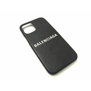 バレンシアガ(Balenciaga)の■美品■ BALENCIAGA バレンシアガ レザー iPhone13 対応 アイフォンケース スマホケース ブラック系 AT6629(その他)