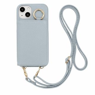 【色: グレイッシュブルー】MINTY iPhone14 ケース iPhone1(その他)