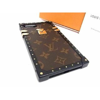 ルイヴィトン(LOUIS VUITTON)の■極美品■ LOUIS VUITTON ヴィトン M64483 モノグラム アイトランク iPhone7plus/8plus 対応 スマホケース ブラウン系 AW1863(その他)