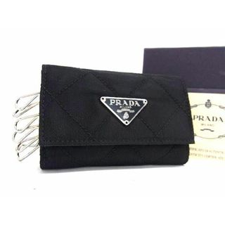 プラダ(PRADA)の■極美品■ PRADA プラダ テスートナイロン キルティング 6連 キーケース 鍵入れ メンズ レディース ブラック系 AW1899(その他)